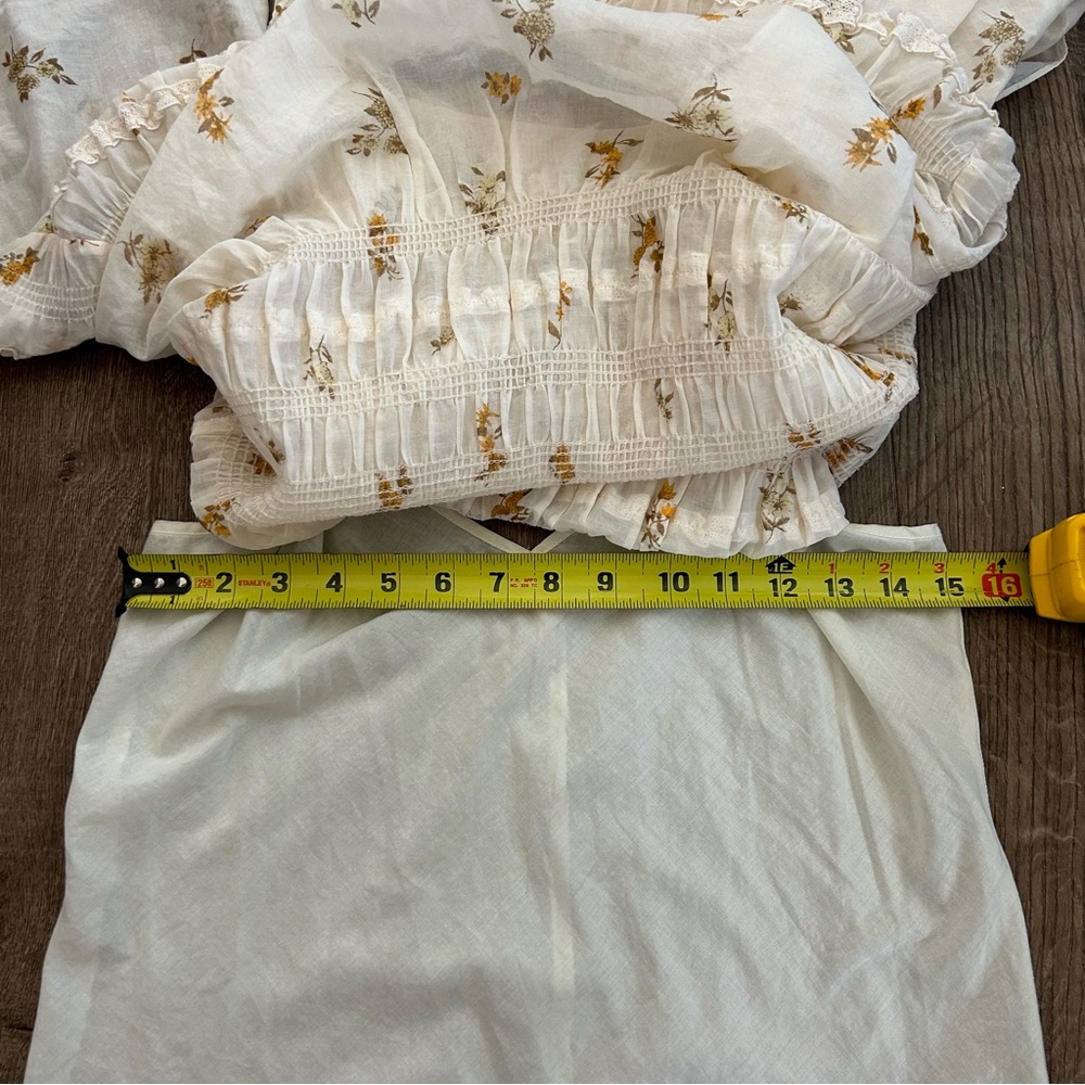 Rebecca Taylor Marigold Ines Floral Smocked Boho Short Sleeve Mini Dress S - Picture 8 of 9